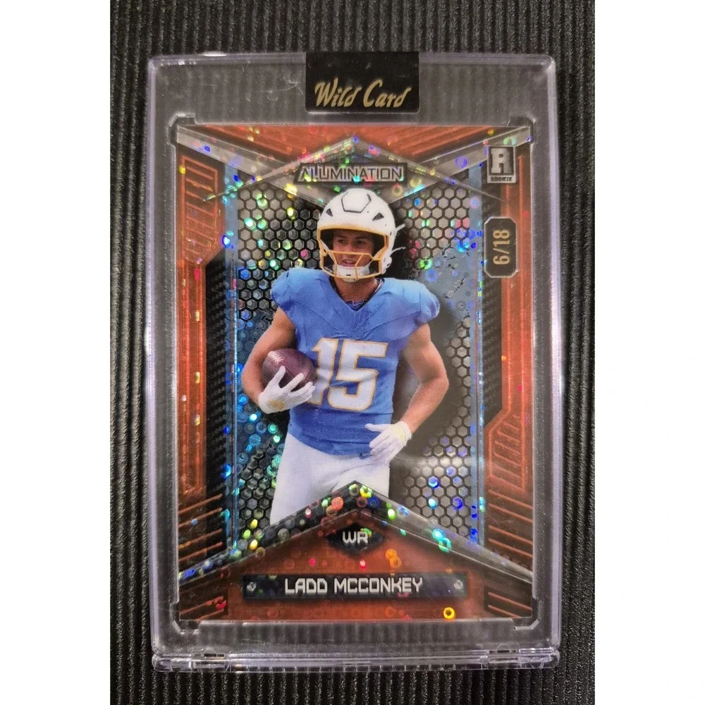 2024 Wild Card Alumination Ladd McConkey #BC-LM Orange Donut Circles /18 (RC)